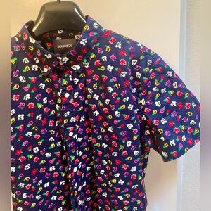 BONOBOS TAILORED SLIM FIT SHIRT SLEEVE BUTTON UP